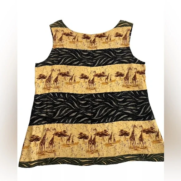 Giraffe Skirt Set S Skirt M Blouse Safari Jungle Vintage Intriguing Threads VGC - Picture 6 of 13